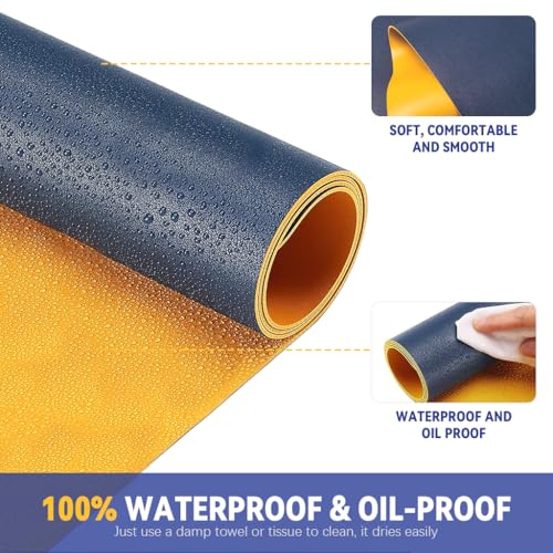 ZORBES® Desk mat, Desk Top Mouse Mat 100x50cm, Double-Sided PU Leather Pad, Fashion Office Desk Pad Waterproof & Non-Slip Office Writing Surface Protector for Laptop, Keyboard, and Mouse ZORBES® Desk mat, Desk Top Mouse Mat 100x50cm, Double-Sided PU Leather Pad, Fashion Office Desk Pad Waterproof & Non-Slip Office Writing Surface Protector for Laptop, Keyboard, and Mouse